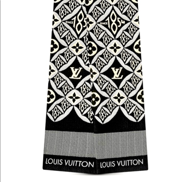 Louis Vuitton Since 1854 Bandeau Silk Scarf LV Monogram Gray MP2825 NWT - Picture 1 of 6